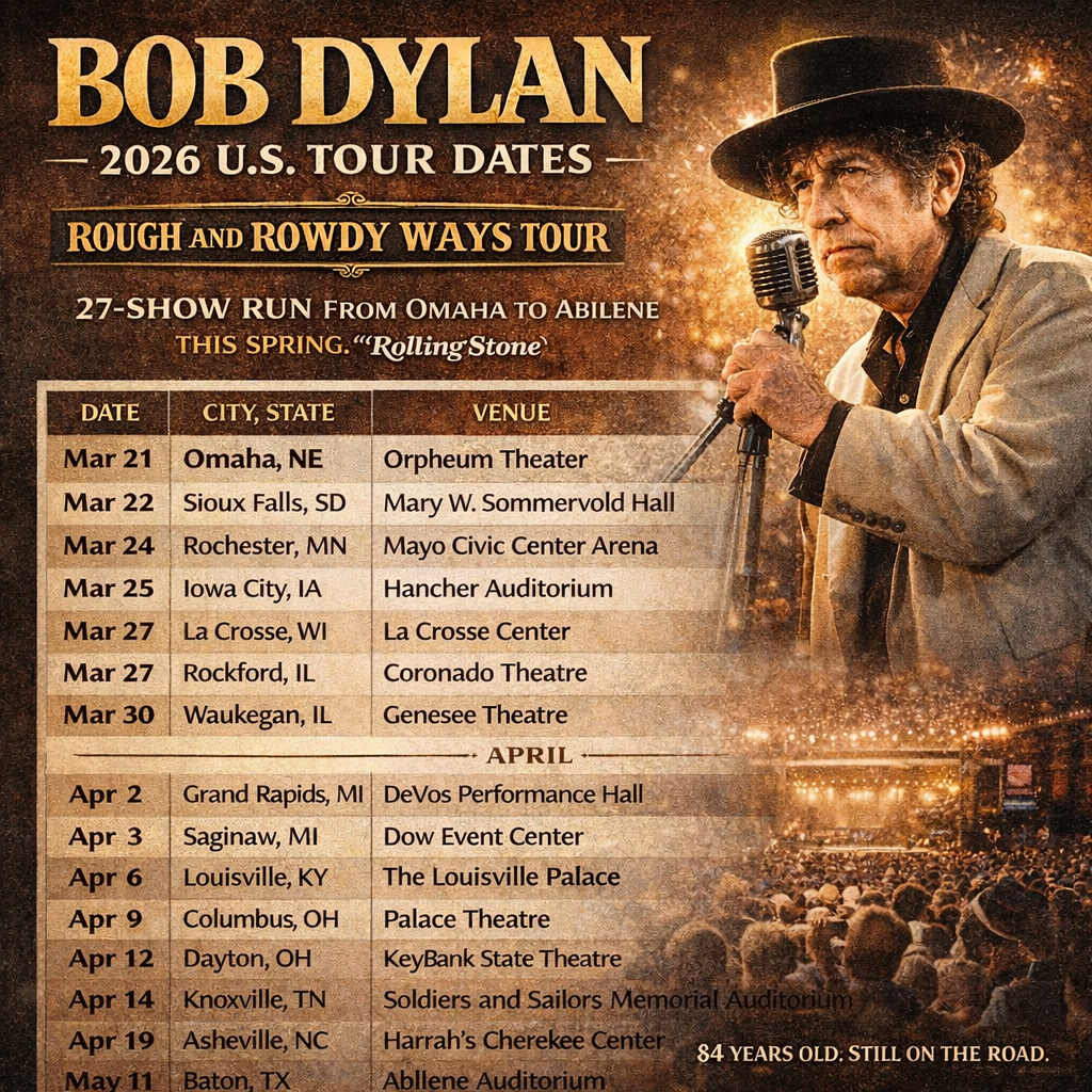Bob Dylan Rough and Rowdy tour infographic
